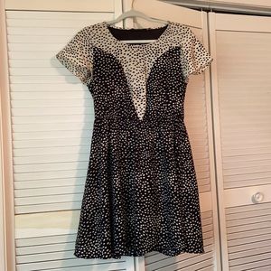 Ruffle sleeved mini dress